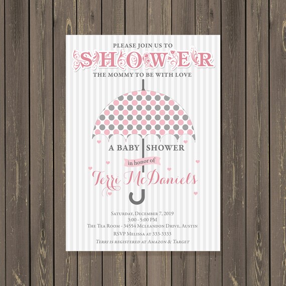 gift card baby shower invitation