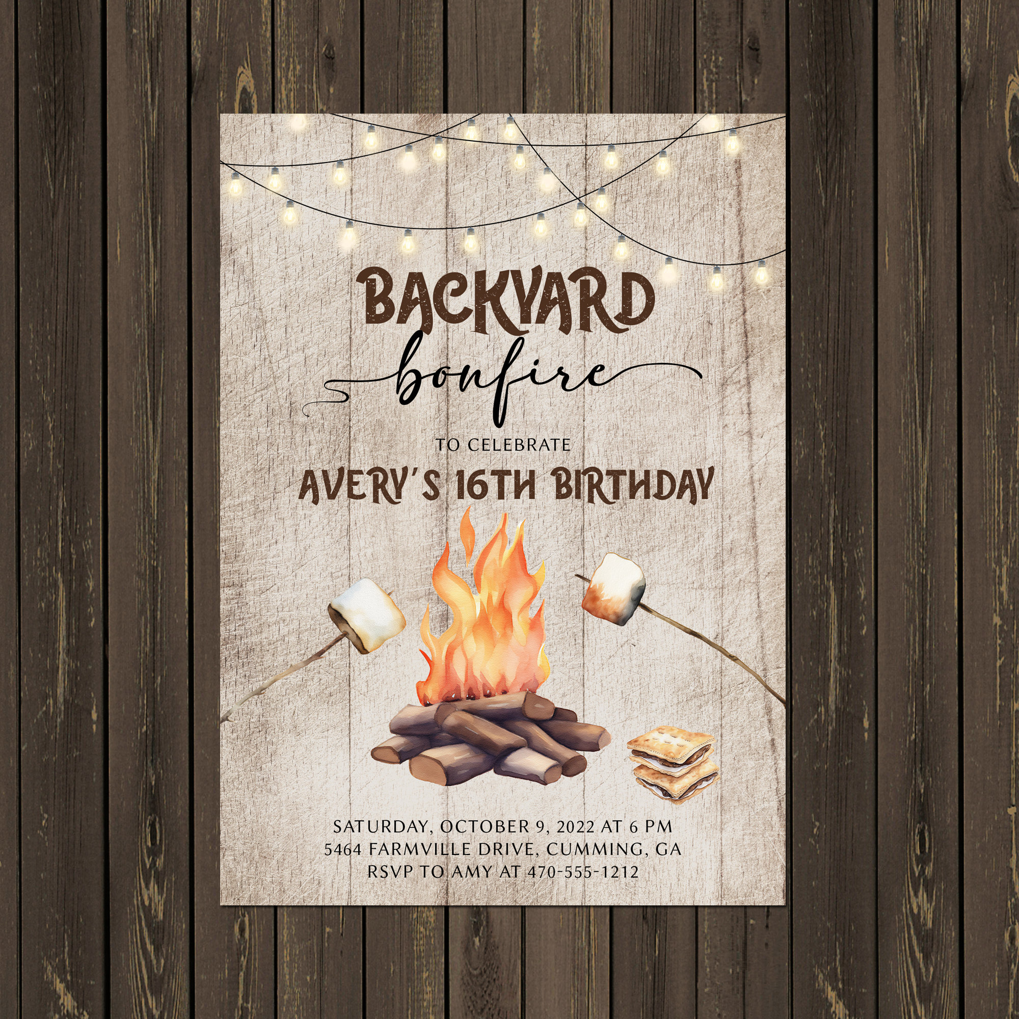 bonfire-birthday-invitation-backyard-bonfire-birthday-invitation-camping-invitation-s-mores-party-invitation-printable-or-printed-etsy