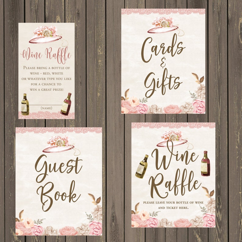 Bridal Shower Tea Invitation Fancy Hat Fascinator Bridal Etsy