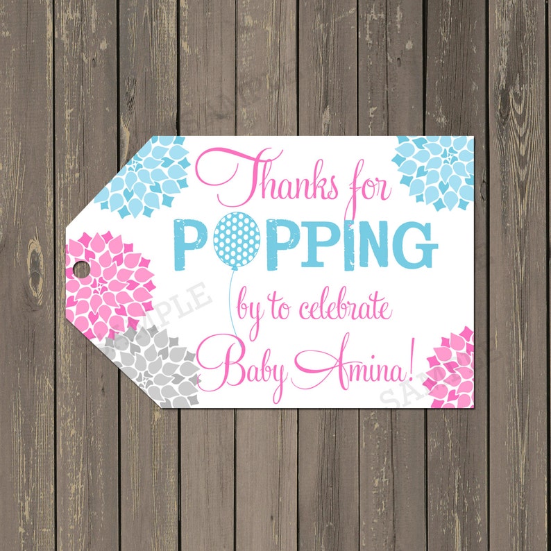 Ready to Pop Baby Shower Invitation, About to Pop Shower Invitation, Gender neutral, Balloon Baby Shower, Any Colors, Printable or Printed image 4