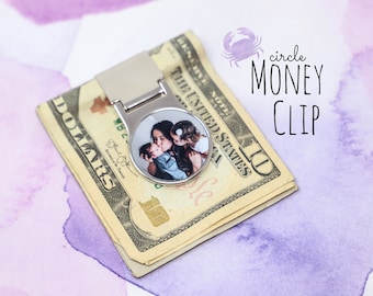 Custom Money Clip - Personalized Money Clip - Grooms Gift - Photo Money Clip - Silver Money Clip - Mens Gift
