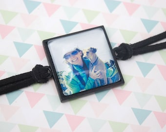 Custom Photo Bracelet - Personalized Bracelet - Square Photo Bracelet - Antique Silver Bracelet - Photo Jewelry