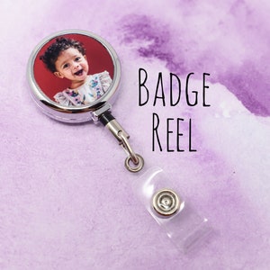Custom Badge Reel - Personalized Badge Reel - Photo Badge Reel - Custom Badge Holder - Retractable Badge Reel