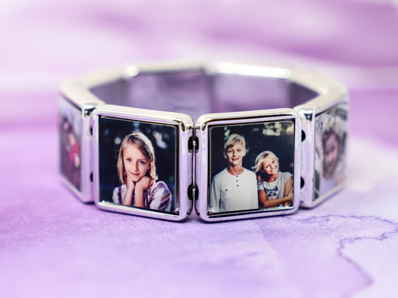 Personalized Bracelet Custom Photo Bracelet Stretch Etsy