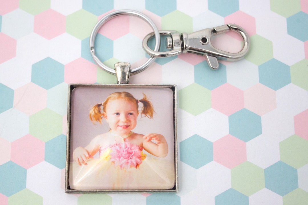 Personalized Photo Keyring - Custom Photo Keychain - Photo Key Chain ...