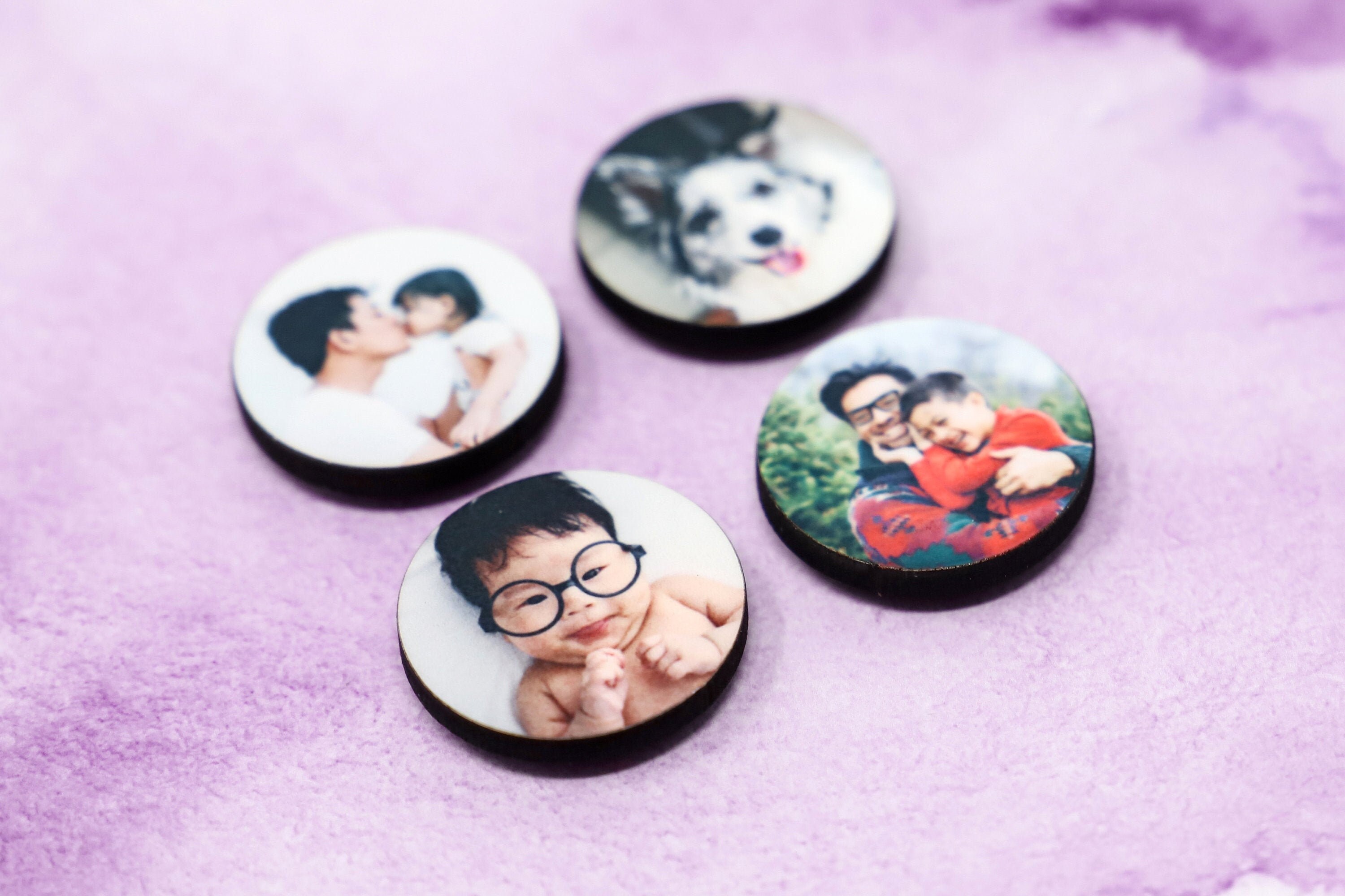 Photo Personalized Small Circle Etsy