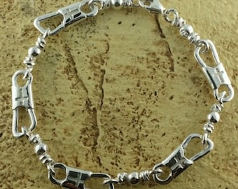 ACTS Bracelet Sterling Silver Fishers Of Men Bracelet With Cross! NEW MODEL!