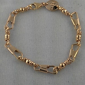ACTS Bracelet 14k Gold Fishers of men Bracelet 7.5&#39;&#39; Solid Yellow Gold