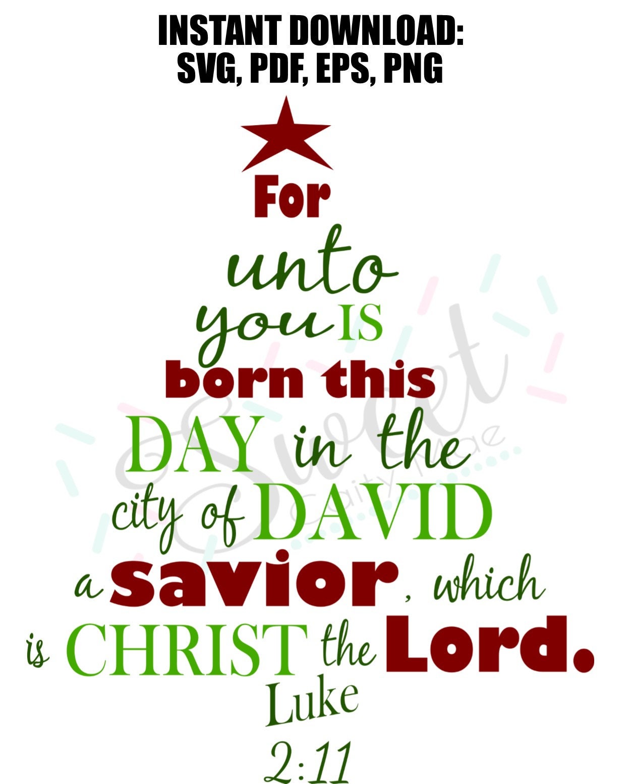 Download Christmas Tree / SVG / Cut File / Religious / For Unto You ...