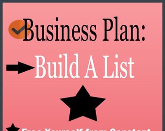 Planner-Business Plan-Build a List Ebook Planner-Business, Blog Planner, Etsy Sellers-Learn How to Build a List of Email Subscribers