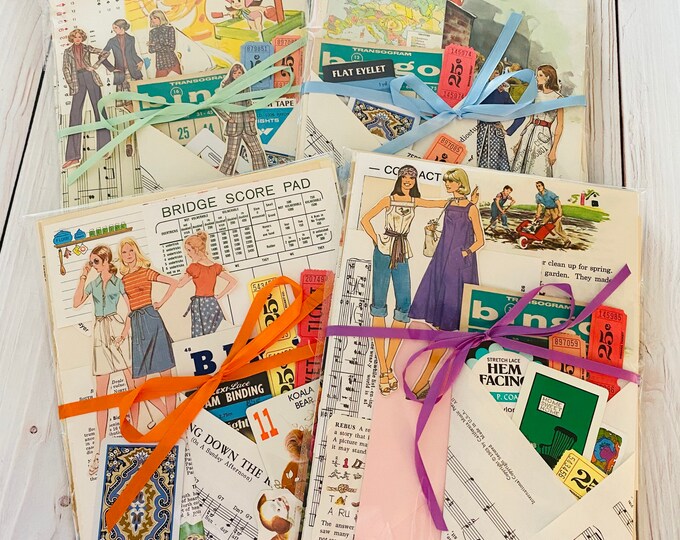Mystery Ephemera Pack | 50 Pieces |junk Journaling Supplies | Vintage ...