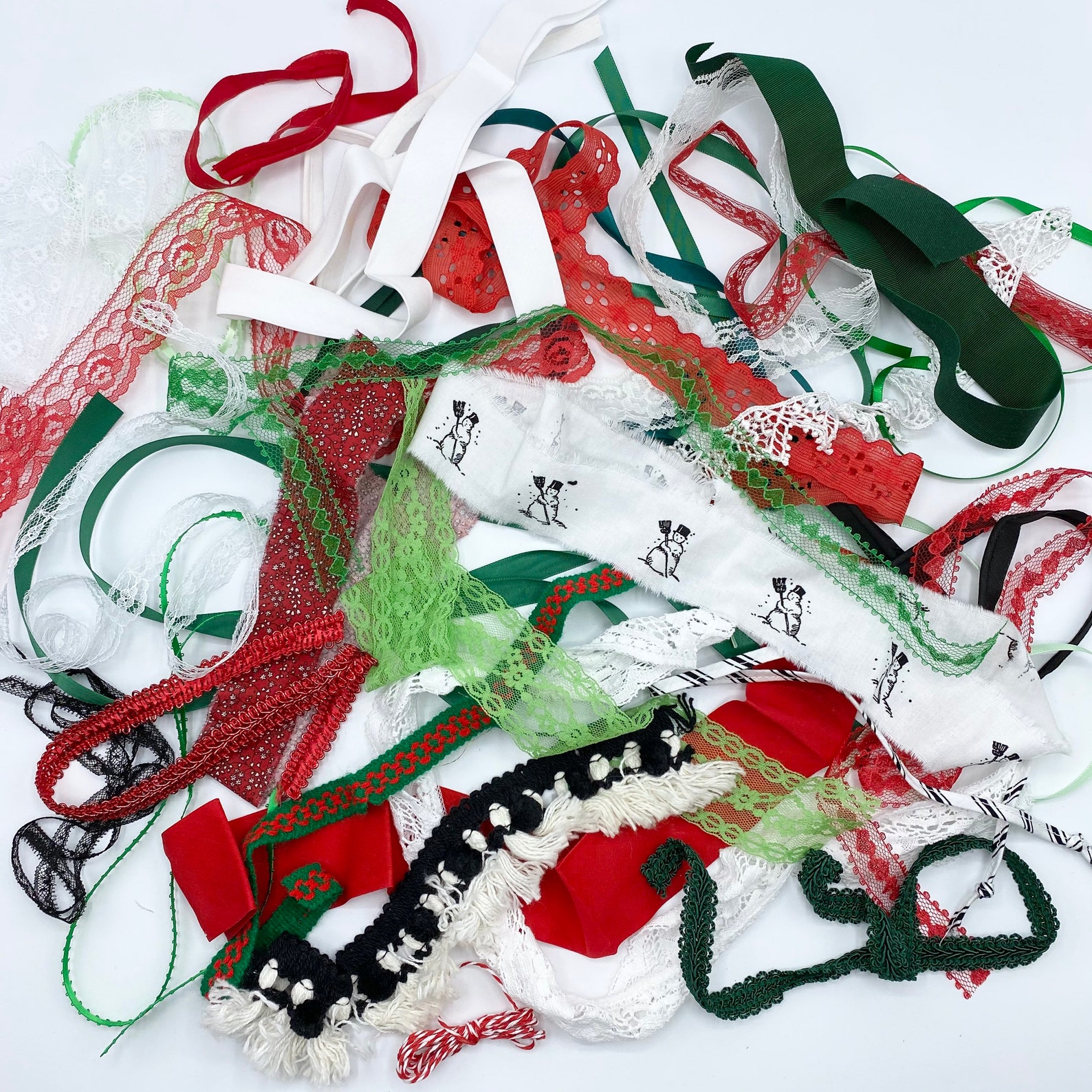 Christmas Trim Bundle Decorative Trim Vintage Lace Etsy