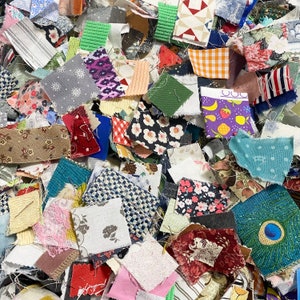 Silk Fabric Scraps, Recycled, Upcycled, Waste Remnants, Mystery Bag Lot,  Mixed Fabric, Silk for Nuno (100 g Bag)