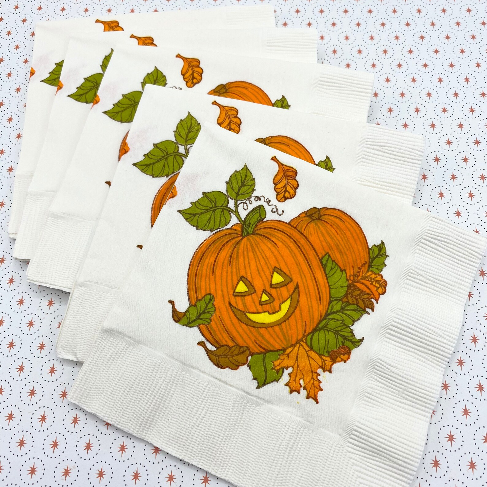 Vintage Halloween Napkins Pumpkins Vintage Hallmark Etsy