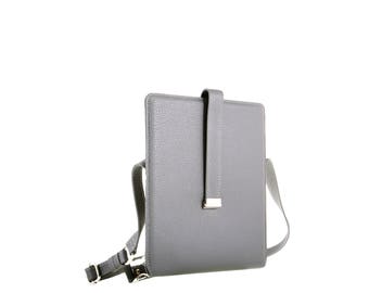 SALE Handgemachte Leder iPad Hülle in grau grau | iPad Holster, Fahrradtasche, Tablet Tasche, Tablet Tasche | Ethisch hergestellt
