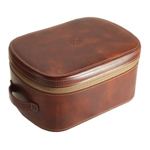 Handgemachte Reißverschluss Leder Schuhpflegetasche, Kosmetiktasche, Koffertasche, Koffertasche, Reiseset, Schreibtisch organizer | Maßanfertigung, maßgefertigt | Ethisch hergestellt
