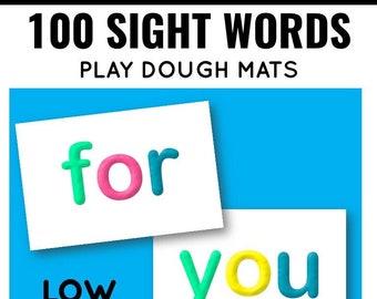 Sight Word Play Dough Mats