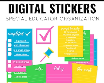 Digital Stickers for Teacher Organization