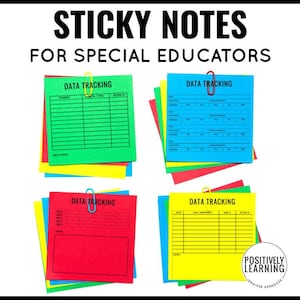 Data Collection Sticky Notes for Teachers