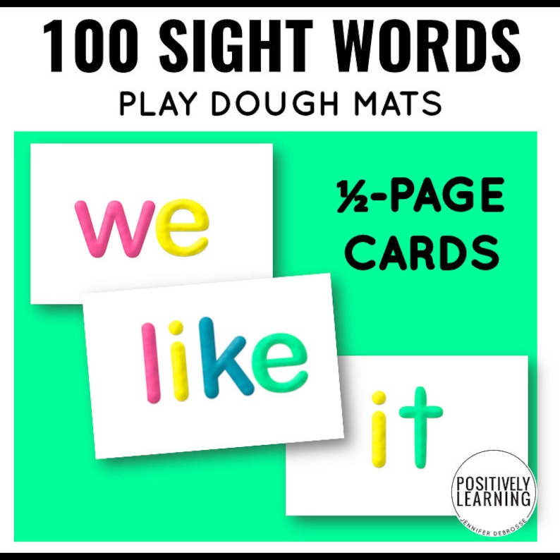 Sight Word Play Dough Mats - Etsy