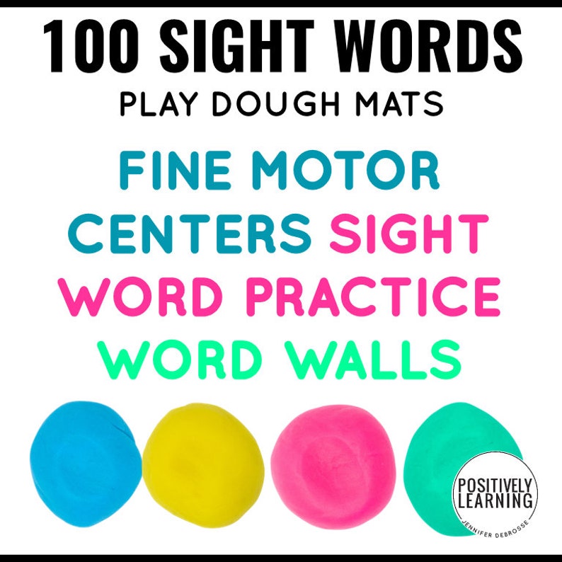 Sight Word Play Dough Mats - Etsy