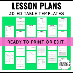 Lesson Plan Templates for Special Educators Editable in Canva - Etsy