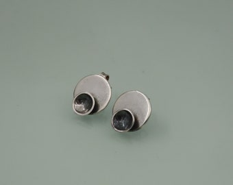 Double Round Small Earrings