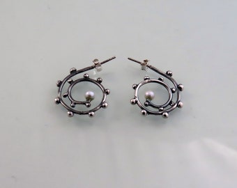 Granulated Loop Earrings