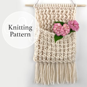 Wall Decor Knitting Pattern, Waverly Wall Hanging, Instant Download