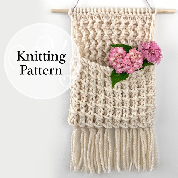 Wall Decor Knitting Pattern, Waverly Wall Hanging, Instant Download