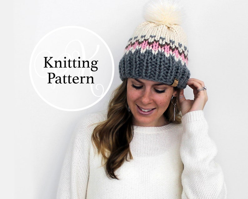 Knitting Pattern Kingston Hat Instant Download Etsy