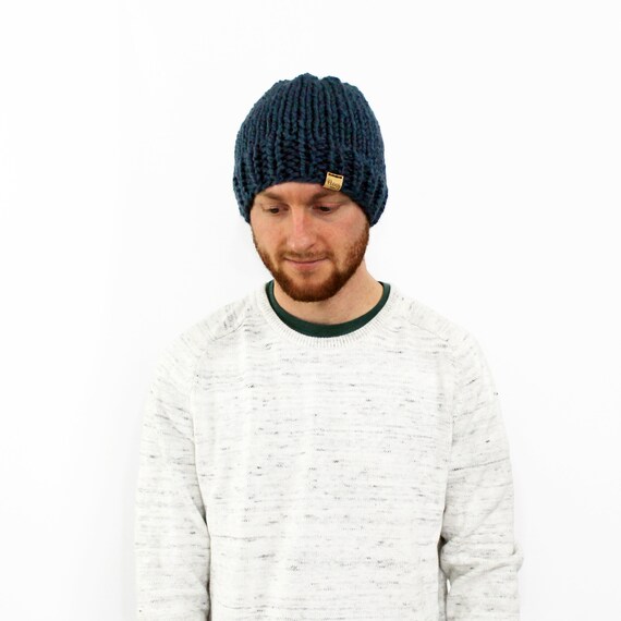 Knit Hat Men Man Beanie Unisex Hat Guys Hat Denim Etsy