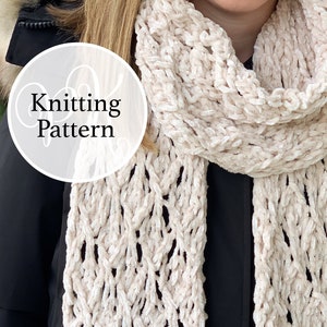 Scarf Knitting Pattern Seabrook Scarf Instant Download