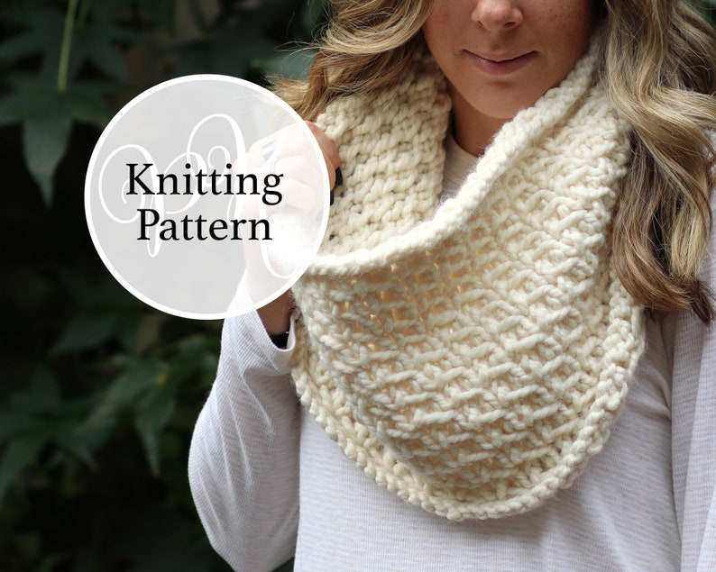 Knitting Pattern Hillcrest Cowl Instant Download image 1