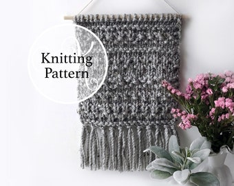 Wall Decor Knitting Pattern, Woodsboro Wall Hanging, Instant Download