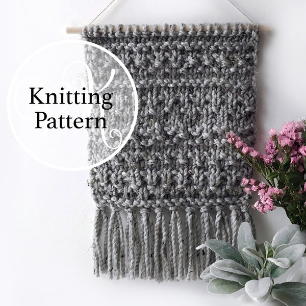 Wall Decor Knitting Pattern, Woodsboro Wall Hanging, Instant Download