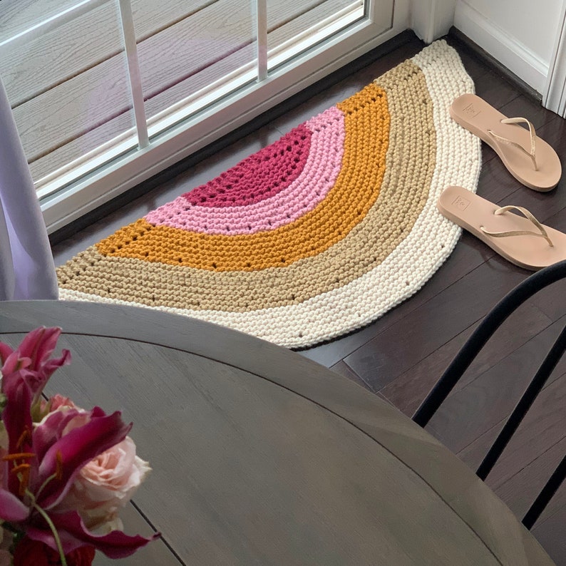 Rainbow Rug Knitting Pattern Instant Download image 6