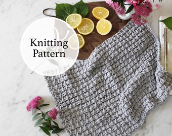 Knitting Pattern Timonium Towel Instant Download