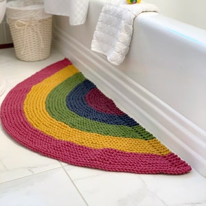 Rainbow Rug Knitting Pattern Instant Download image 4