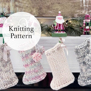 Holiday Stocking Knitting Pattern Sonoma Stocking Instant Download image 1