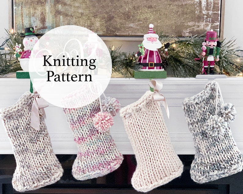 Holiday Stocking Knitting Pattern Sonoma Stocking Instant Download image 1