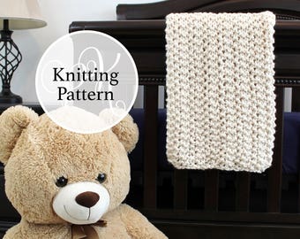 Knitting Pattern, Baby Blanket, Somerset Baby Blanket
