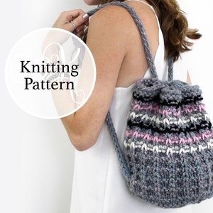 Knitting Pattern Cloverly Bag Instant Download