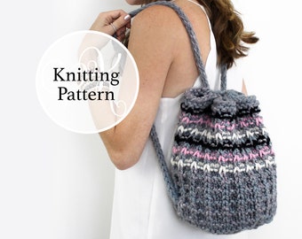 Knitting Pattern Cloverly Bag Instant Download