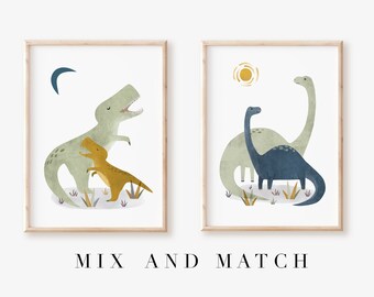 dinosaurus kwekerij print, dinosaurus kunst print, dinosaurus kunst jongens, dinosaurus kunst kinderen, kunst aan de muur dinosaurus, dinosaurus kunst kinderen, brontosaurus kunst