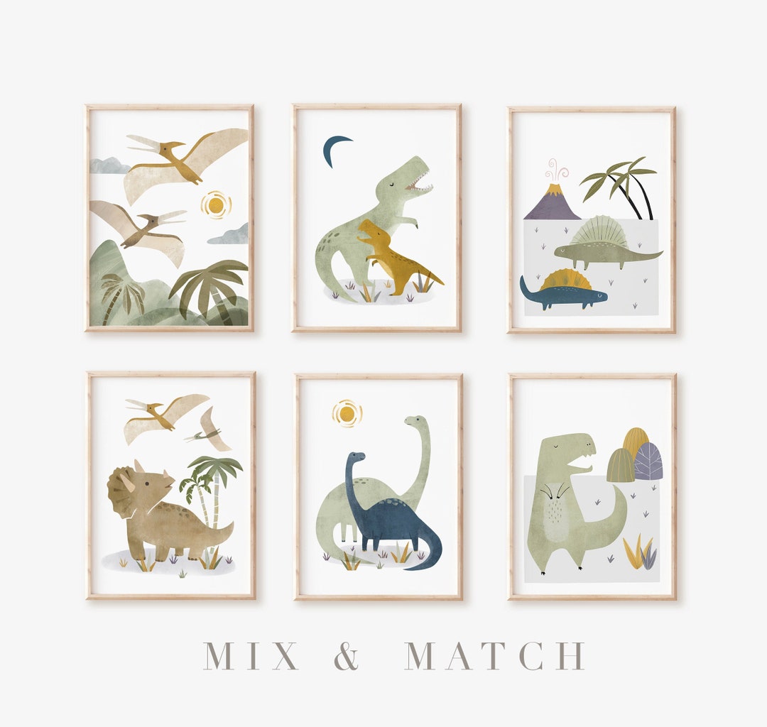 Dinosaur Nursery Print, Dinosaur Print, Dinosaur Art Boys, Dinosaur Art ...