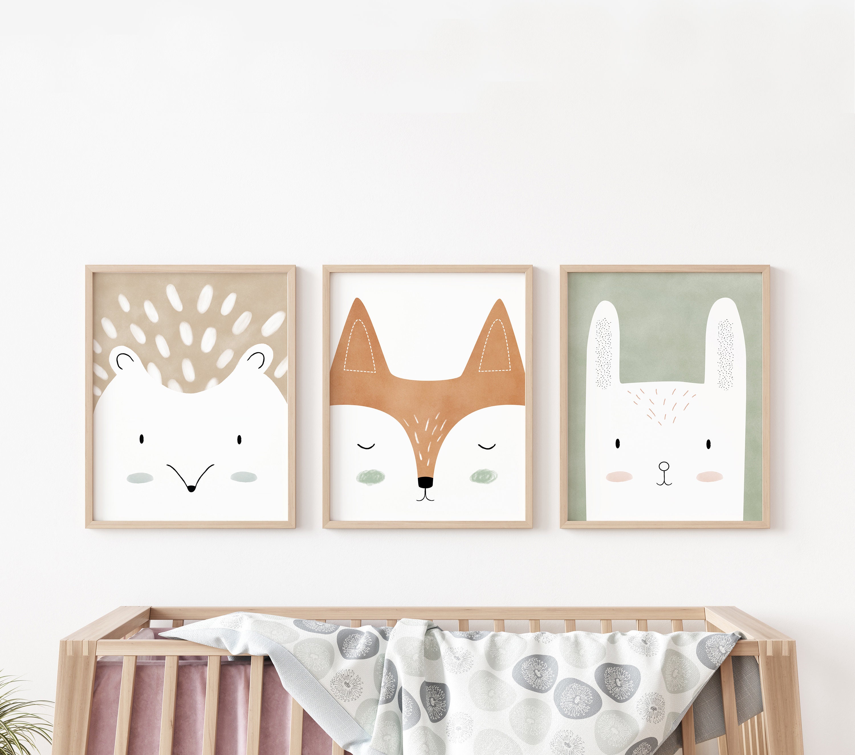 woodland art prints, woodland nursery decor,  woodland animals print, woodland art for kids room, woodland nursery art, nursery prints