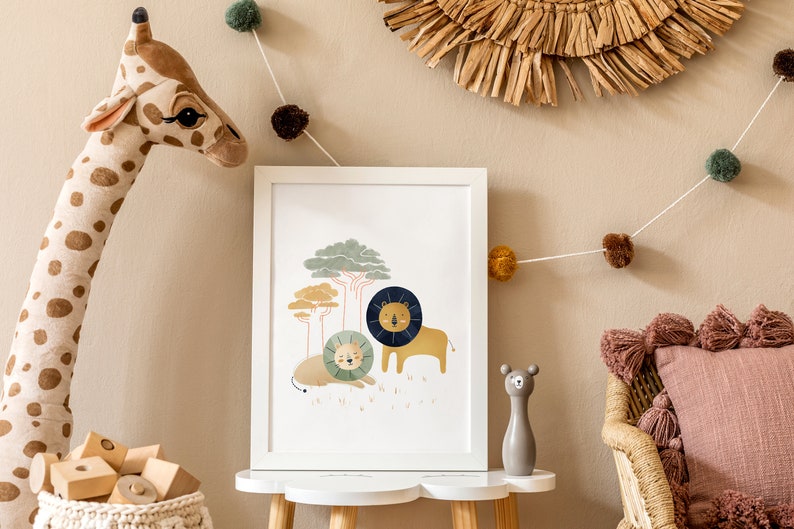 Safari Art Prints Safari Nursery Print Safari Nursery Decor Etsy