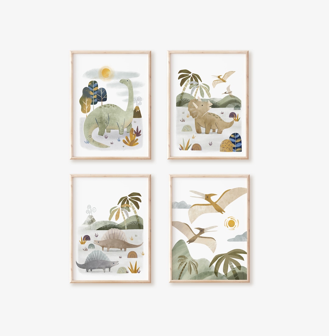 Dinosaur Nursery Print, Dinosaur Art Print, Dinosaur Art Boys, Dinosaur ...