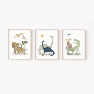 dinosaur nursery decor, dinosaur art print, dinosaur art boys, dinosaur nursery art, dinosaur wall art, dinosaur art kids, dinosaur art image 4